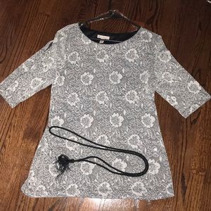 Grey/Silver Blouse with belt